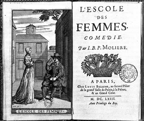 Reconstitution du frontispice de l'École des femmes